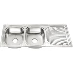 Evier inox 2 bacs evier de cuisine evier de cuisine evier double vier avec gouttoir - melko