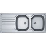 Franke - evier renova inox  encastrer 2 cuves avec gouttoir 116x50cm 898311