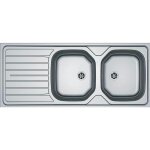 Franke - evier inox  encastrer toil 2 cuves 1 gouttoir, 1160x500 mm rnn621