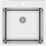 Evier inox lisse kezia 1 bac sans �gouttoir