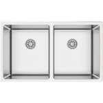 Evier inox sous - plan max 2 bacs 750x440