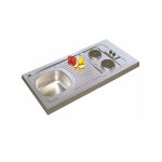 Moderna - evier kitchenette 120 x 60, avec domino 2 feux électriques Moderna - evier kitchenette 120 x 60, avec domino 2 feux électriques