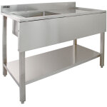 Monster shop - evier de laboratoire science en acier inoxydable 201  1 bac 55 litre egouttoir  droite ...