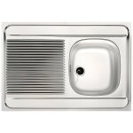 Franke - evier monocuve inox man711 - 800 avec gouttoir 800x600cm  poser 013953