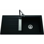 Js schock - evier trevise - 1 grand bac et 1 �gouttoir - d�cor : gris b�ton - schock