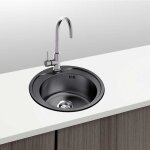 Evier noir acier inox 49� istanbul gresinex