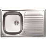 Samet - evier inox monobloc satin� avec �gouttoir droit 79x50 cm classic 273