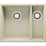 Primagran - evier sous plan 56 x 47 cm evier en granit 1, 5 bac + siphon classique, lavabo cuisine de ...