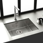 Luisina - evier sous - plan inox lisse vibrato 1 bac 570x450 mm