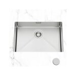 Luisina - evier sous - plan inox nid d'abeille vibrato 1 bac 670x450 mm