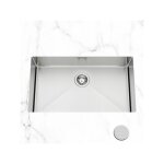 Luisina - evier sous - plan inox nid d'abeille vibrato 1 bac 770x450 mm