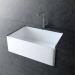 Godart - evier timbre d'office 66cm en cramique blanc