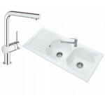 Villeroy&boch - evier villeroy et boch nestor plus + robinet cuisine grohe minta Villeroy&boch - evier villeroy et boch nestor plus + robinet cuisine grohe minta