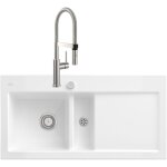 Villeroy&boch - evier villeroy et boch subway pure 60 1 bac et demi gouttoir  droite vidage auto + ...