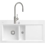 Villeroy&boch - evier villeroy et boch subway pure 60 1 bac et demi gouttoir  droite vidage auto + ...