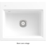Villeroy&boch - evier villeroy et boch subway style 60 s blanc ceramicplus vidage manuel finition aluminum ...