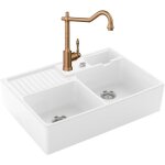 Evier villeroy et boch timbre d'office tradition 2 bacs vidage auto + robinet de cuisine avia 2. 0 bronze ... Evier villeroy et boch timbre d'office tradition 2 bacs vidage auto + robinet de cuisine avia 2. 0 bronze ...