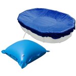 Evolution - bche de couverture avec 20 coussins d'air ovale 700x420cm bleu piscine hivernage