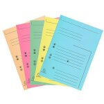 Exacompta - chemise dossier 2 rabats couleurs assorties vives - paquet de 25