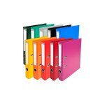 Exacompta - classeur  levier plastifi a4 - dos 5 cm couleurs assorties vives - lot de 10