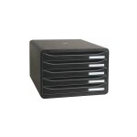 Exacompta - module de classement big box plus  l'italienne 5 tiroirs noirs