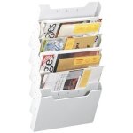 Exacompta - trieur mural horizontal plastique 6 compartiments 24 x 32 cm - gris