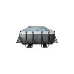 Errebi group - exit noir piscine en cuir 540x250x100cm avec pompe filtre  sable - noir