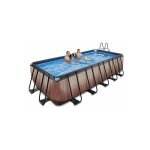 Exit toys - piscine exit wood 540x250x122cm avec pompe filtrante à sable - marron Exit toys - piscine exit wood 540x250x122cm avec pompe filtrante à sable - marron