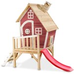 Exit toys - maisonnette en bois exit fantasia 300 - rouge