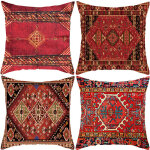 Exotique) housses de coussin 45 cm x 45 cm ensemble de 4 housses de coussin d�coratives de style boh�me ...