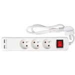 Multiprise lectrique, prise multiple - multiprises lectrique 3 prises + 2 ports usb 5v / max 2. 1a, ...