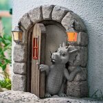 Exquis r�sine cour dragon sculpture dragon statue d�cor � la maison f�e porte jardin d�cor f�e maison ...