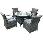 Ext�rieur rotin meubles de jardin table � manger et chaises wicker patio 4 chaises plus table ronde en ...