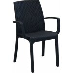 Bica ? chaise bar empilable en osier tiss� ? r�sine poly rattan ? r�sistante aux intemp�ries ? confortable ...