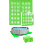 Eyepower - tapis de sol pour piscine ronde de 244 cm - 28 dalles de protection eva 62x62
