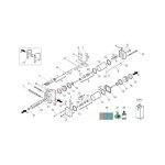 Faac pi�ce d�tach�e corps central avec d�verrouillage m. 760 7160505