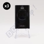 Faac - xt4 433 slh noir - lot de 3 t�l�commandes pour portails et porte de garage 4 canaux - codage : ...