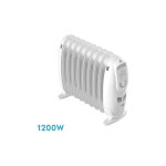 Fabrilamp - radiateur � huile ireland 1200w white 3powers thermostat. reg 9elements protec. segurid. ...