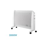 Fabrilamp - radiateur de mica 2000w 1�l�ment white 2pouvoirs anti - basculement, roues, thermostat reg. ...