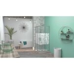 Ondee - zen - porte de douche ekla - acc�s d'angle - finition s�rigraphi� - 80x185cm