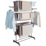Facilitys - sechoir  linge intrieur - 4 niveaux avec roulettes 139 x 57 x 170 cm - capacit etendage ...