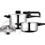Fagor - dual xpress 6 / 4 autocuiseur 6 + 4 l, induction, acier inoxydable 18 / 10, rgulateur de pression ...