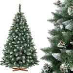 Fairytrees - sapin de nol artificiel, pin naturel enneig avec pommes de pin naturels, matriel pvc, ...