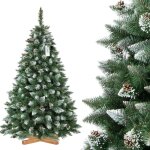 Fairytrees - sapin de nol artificiel, pin naturel enneig avec pommes de pin naturels, matriel pvc, ...