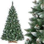 Fairytrees - sapin de nol artificiel, pin naturel enneig avec pommes de pin naturels, matriel pvc, ...