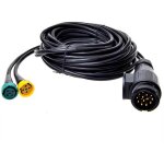Faisceau de cables 9m avec fiche 13 broches et 2x connecteur 5 broches