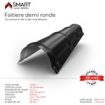 Bravo the smart solution - faîtière demi ronde - bac acier - tôle de couverture - toiture - coloris noir ... Bravo the smart solution - faîtière demi ronde - bac acier - tôle de couverture - toiture - coloris noir ...