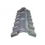 Fatire pvc pour toiture imitation tuile mini - coloris - gris anthracite, longueur - 104 cm