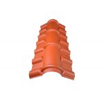 Mccover - faîtière pvc pour toiture imitation tuile mini - coloris - terre cuite, longueur - 104 cm Mccover - faîtière pvc pour toiture imitation tuile mini - coloris - terre cuite, longueur - 104 cm