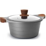 Faitout anti - adh�sif 24cm gris lacor 27324